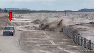 Chaos in China now! Qiantang River overflows again in Hangzhou