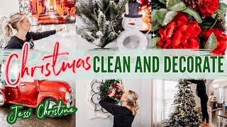 Christmas Clean and Decorate With Me-EXTREME Speed Cleaning Motivation+CROCKPOT MEAL-JESSI CHRISTINE