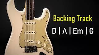 Rock Pop Backing Track D Major | D A Em G | 80 BPM | Guitar Backing Track