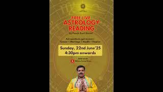 FREE LIVE ASTROLOGY READING 22 June @ 4:30pm I ASTRO SURYA KIRAN  Ask Pandit Sunil Shastri anything!