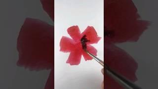 Hibiscus Flower || Flower drawing #creativeart #creativetutorials #flowerart #shortsart #viralart