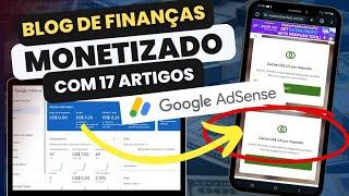 MEU BLOG DE FINANÇAS APROVADO EM 3 DIAS NO GOOGLE ADSENSE