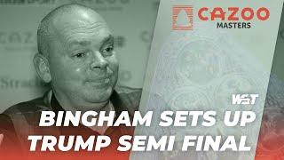 Bingham To Face Trump In Masters Semis [6-0 vs Murphy, QF] | 2023 Cazoo Masters