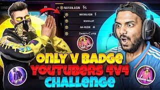 4 V-badge YOUTUBERS vs 4 V-badge YOUTUBERS 