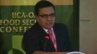Oct 01 - IICA-OAS Food Security Conference - Dr. Oscar Luzuriaga.  1 / 3  Video 20