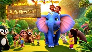 Hathi Mera Dost | 3D Kids Learning Song | Fun Hindi Nursery Rhyme #HathiMeraDost