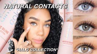 DIMPLE COLOR HALO FIRST IMPRESSIONS! Wear Test + Discount | Natural Color Contacts For Dark Eyes