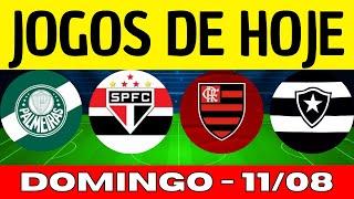 JOGOS DE HOJE | BRASILEIRÃO 2024 | DESTE DOMINGO 11/08/2024 | JOGOS DO CAMPEONATO BRASILEIRO