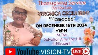 Veronica Cecile Bent " Mamadee" Thanksgiving Service