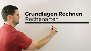 Grundlagen Rechnen, Rechenarten, Potenzieren, Radizieren, Bezeichnungen, Sprechweisen, Mathehilfe