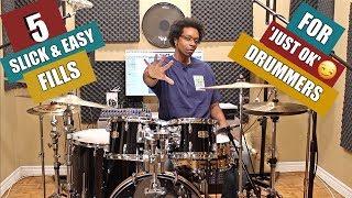 5 Slick & Easy Fills For 'Just OK' Drummers - Practice Aid Video!