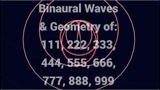 Repunit numbers: Binaurals & Geometry | 111, 222, 333...Hz