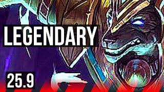 NASUS vs DR. MUNDO (TOP) | 8/0/2, 6 solo kills, Legendary | KR Master | 25.9