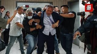 Chaotic scene erupts when NYC mayoral candidate Brad Lander gets arrested by ICE agents