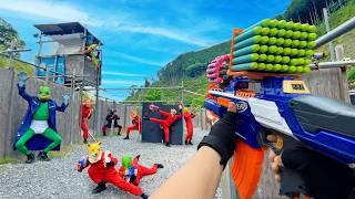 Nerf War | Amusement Park Battle 85 (Nerf First Person Shooter)