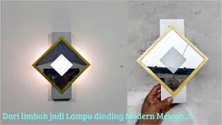 DIY Membuat lampu dinding minimalis modern dari paralon dan kaca cermin