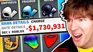 He spent $1.7mil on ROBLOX ITEMS... now he's broke