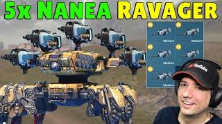 NEW Guns: 5x NANEA on RAVAGER – War Robots Test Server Gameplay WR