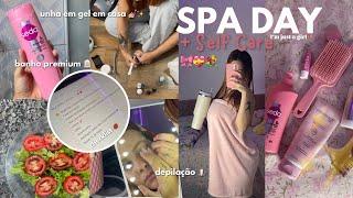 SPA DAY + SELF CARE  depilação, banho premium, unha em gel em casa 