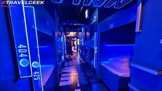 Trying $14 Capsule Hotel in Osaka Japan like TRON | Esports Hotel e-ZONe