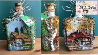 DIY: How to make seasons decoration on whiskey bottle TUTORIAL | D&A crafts