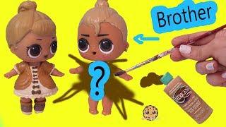 LOL Surprise Boy Peanut Butter & Jelly Brother Doll DIY Craft Makeover Painting Video