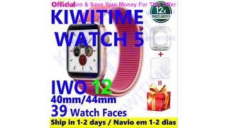 KIWITIME Watch 5 IWO 12 PRO Bluetooth Smart Watch 1:1 SmartWatch 40mm 44mm Case for Apple Android