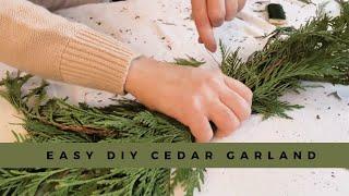 Easy DIY Holiday Cedar Garland