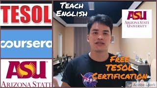 FREE TESOL Certification | Arizona State University | Coursera | Teach English