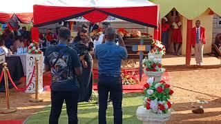 Gladys kanyaa and meshack Mwengei tribute on behalf of kamba artists during  burial of baba fortune