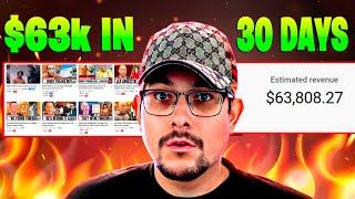 I MADE $63K IN 30 DAYS WITH THIS FACELESS CHANNEL STRATEGY!