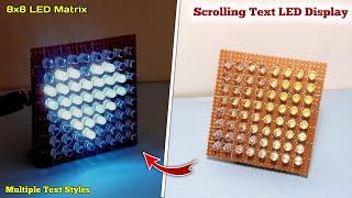 How to Make Scrolling Text Display With Arduino | 8x8 Matrix Display | LED Matrix Display