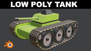 low poly tank modeling in blender 2.90