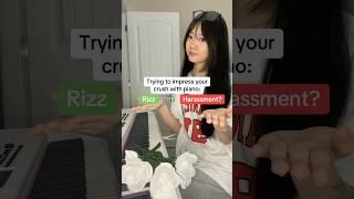 Piano RIZZ or HARASSMENT?  #piano #rizz #shorts #jamcorder #fyp #love #valentine #donnermusic