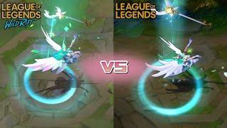 Star Guardian Soraka (Wild Rift) VS Star Guardian Soraka (LoL PC) Skin comparison 