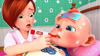 Baby Got Sick - Fake Mommy | Taking Care of Baby | Rosoo Nursery Rhymes & Kids Songs