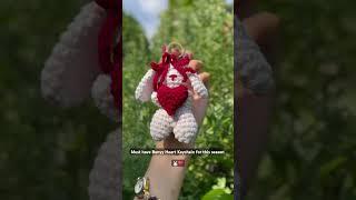 BunnyHeart keychain #crochet #trending #viralvideo #shorts