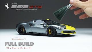 Ferrari 296 GTB Assetto Fiorano | Alpha Model | 1/24 | Scale Model Building (full version)|  ASMR