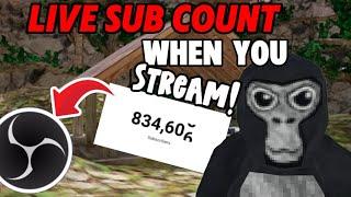 How to add your live sub count to OBS when you live stream!