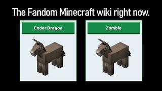 People are vandalising the Minecraft Fandom Wiki and it's hilarious.