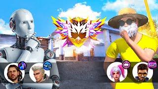 Ai vs YOUTUBER  Finding Best Character combination for Grandmaster in cs rank - MONU KING