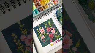Flower painting with Himi Jelly Acrylic #art #gouache