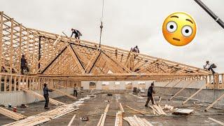 Amish Builders Build A Brand New Hog Barn..