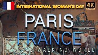 PARIS. FRANCE | INTERNATIONAL WOMAN'S DAY with Virtual Walking World (ASM) street sound