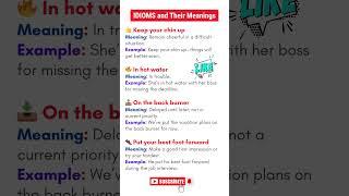 Top 15 idioms and phrases | idoms |phrases | idioms and phrases in english #idioms #phrases #shorts