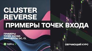 3. Примеры точек входа, фьючерсы GC и CL (Курс Cluster Reverse) SBPro