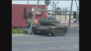 Tank Rampage in San Diego on the CBS Evening News 1995