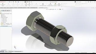Cıvata Somun Çizimi ve Montajı Solidworks