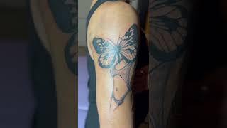 fun tattoo! #tattoo #tattooideas #tattooartist #butterflytattoo #flowers