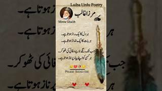 Mirza Ghalib Shayari️‍🩹 | Laiba Urdu Poetry #mirzaghalibpoetry #mirzaghalib #shorts #poetry #quotes